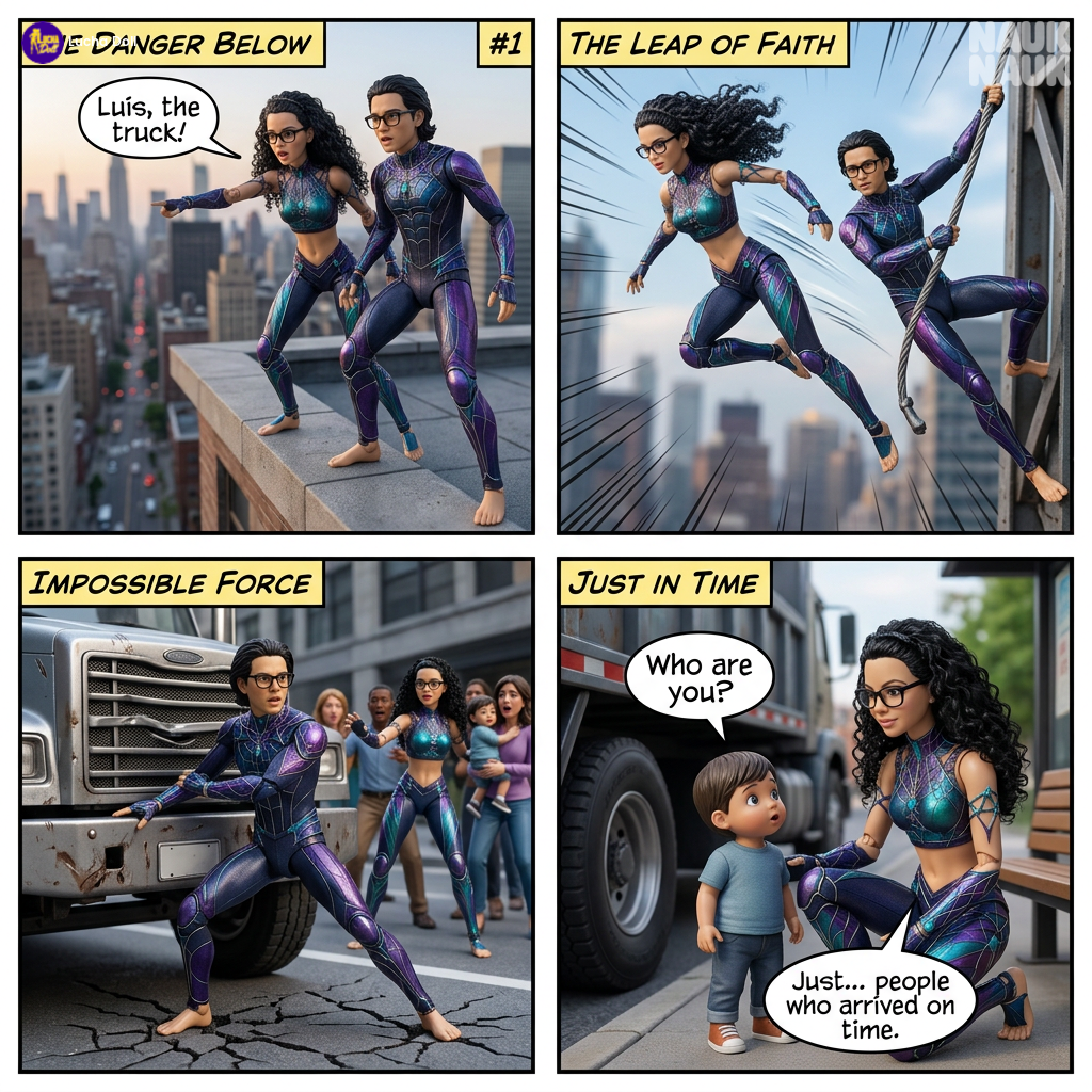 Web-Patterned Heroine Doll and Web-Patterned Hero Doll First Rescue