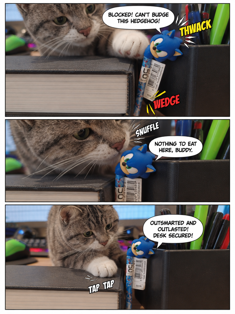 Narrow Escape on the Desk (page 4 of 4)