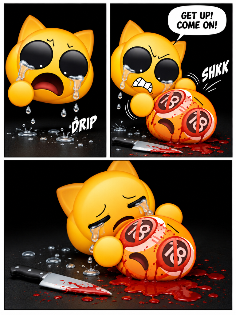 A Cat Emoji's Remorse (page 3 of 4)