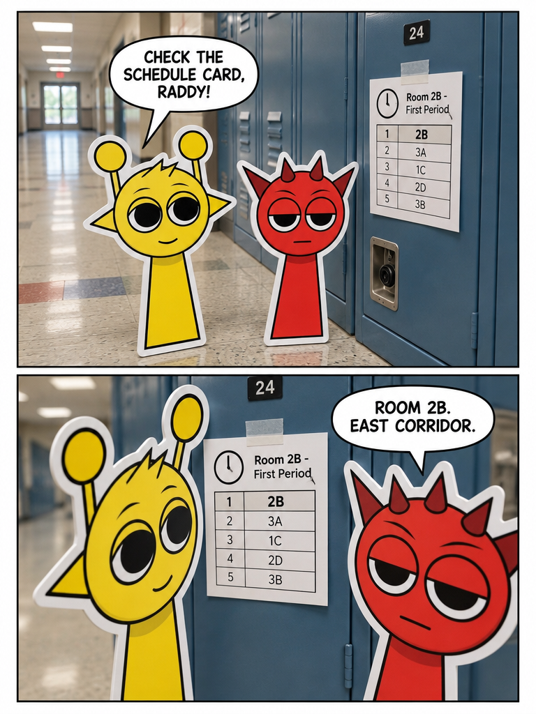 Hallway Rush to Homeroom (page 2 of 4)