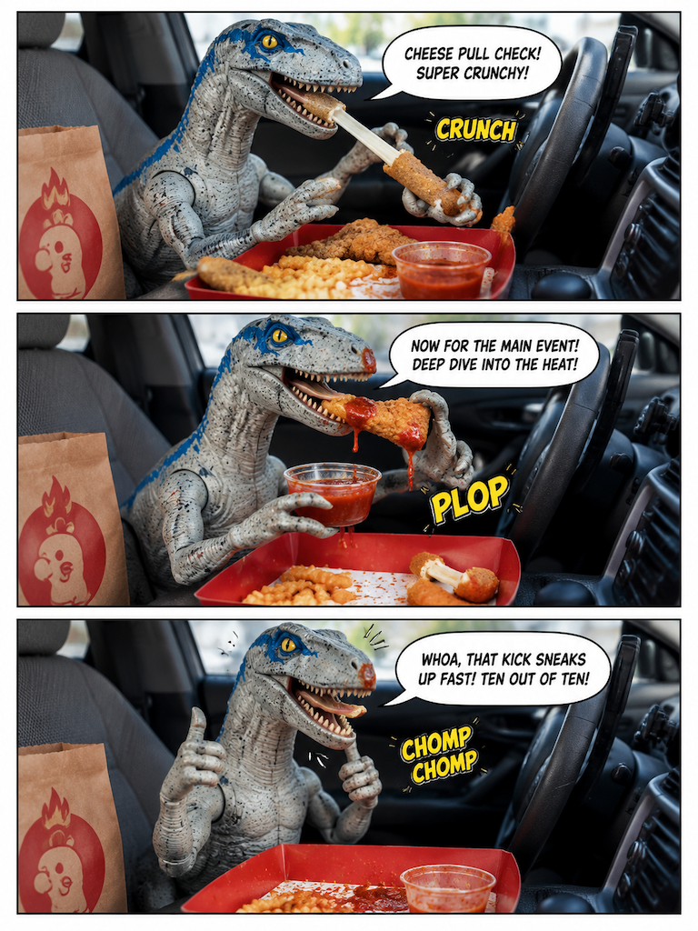 Blue The velociraptor dave’s hot chicken visit!!! (page 2 of 8)