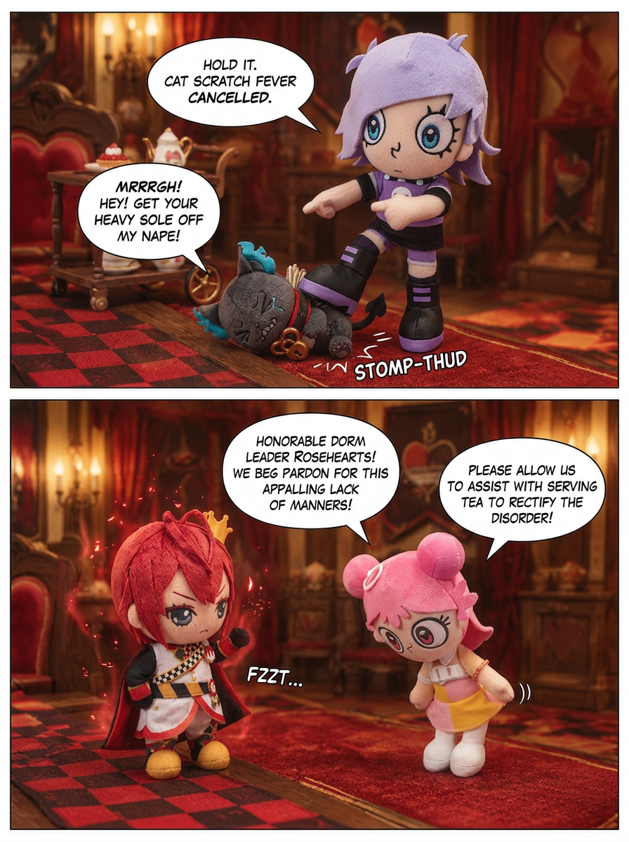Ami and Yumi in Twisted Wonderland: Tea Table Manners (page 3 of 4)