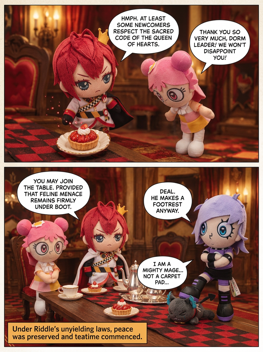 Ami and Yumi in Twisted Wonderland: Tea Table Manners (page 4 of 4)