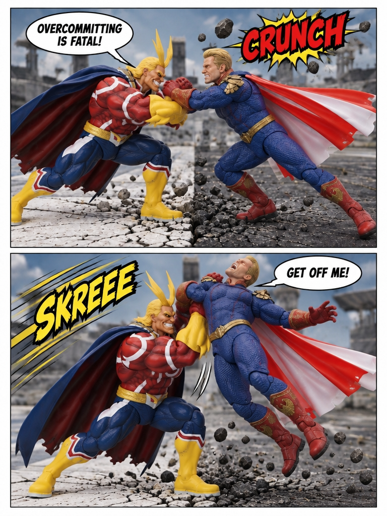 All Might vs Homelander πͺπΌ Clash Across the Border π¬ Comic Story part 2 (page 1 of 4)