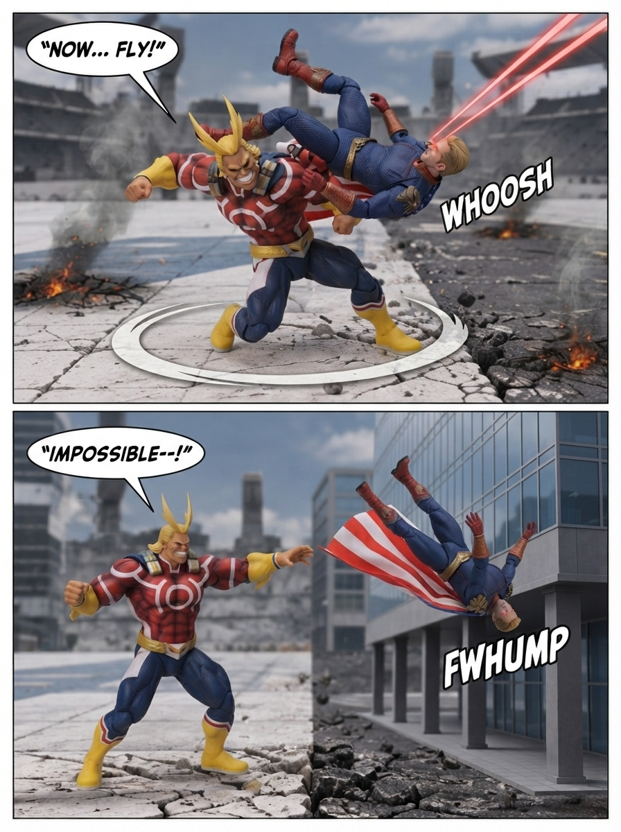 All Might vs Homelander πͺπΌ Clash Across the Border π¬ Comic Story part 2 (page 3 of 4)