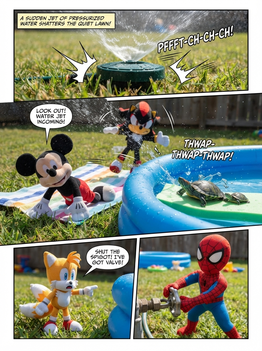 Sprinkler Surprise at the Haven Pool (page 1 of 4)