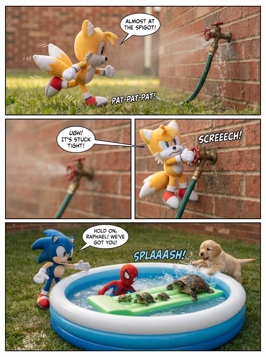 Sprinkler Surprise at the Haven Pool (page 2 of 4)
