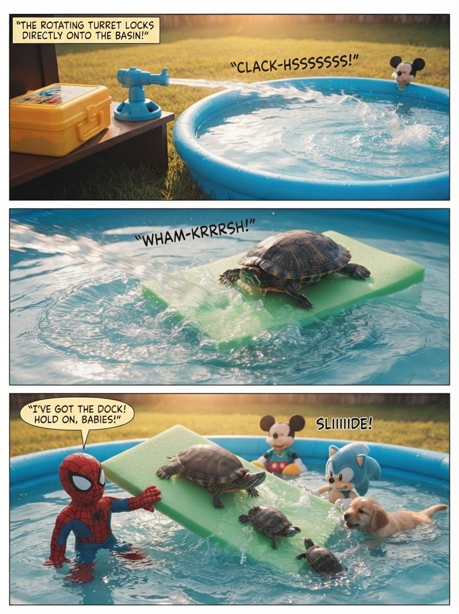 Sprinkler Surprise at the Haven Pool (page 3 of 4)