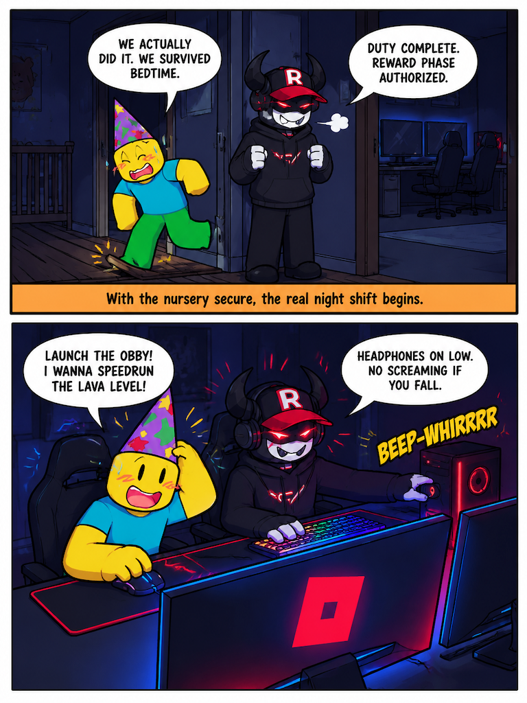 Bedtime and RoBlox (page 3 of 4)