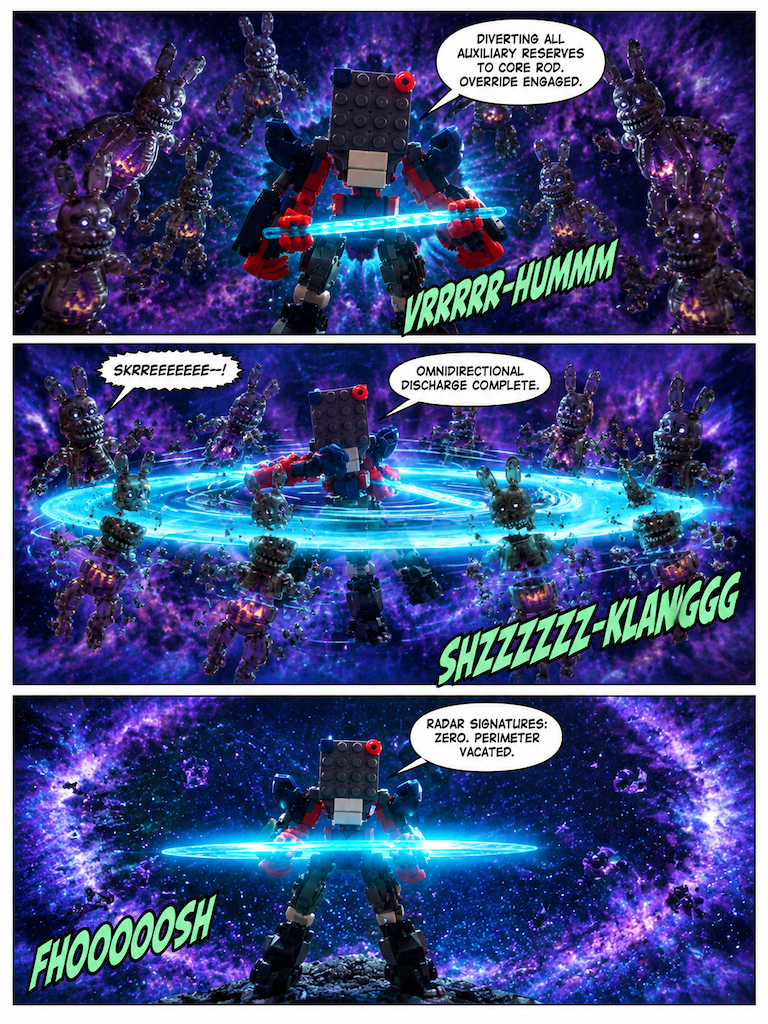 Cosmic Pursuit and the Shadow Swarm (page 3 of 4)