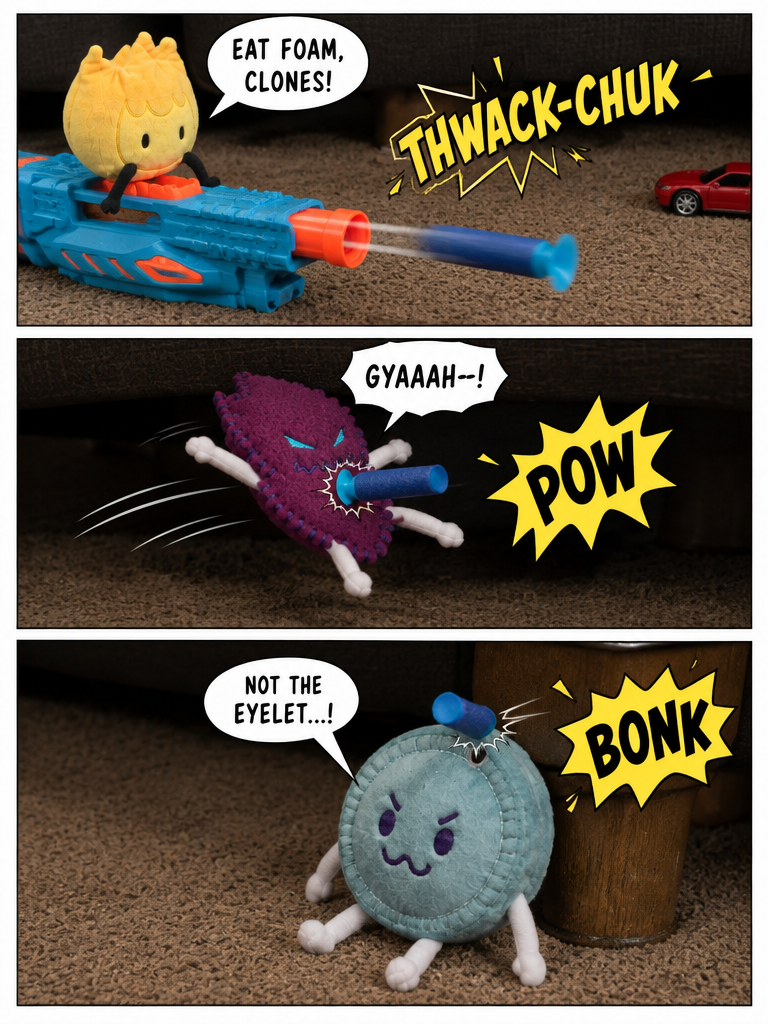 War Of The BFDI Plushies VS their Inverted Selfs PART 2! (page 2 of 4)