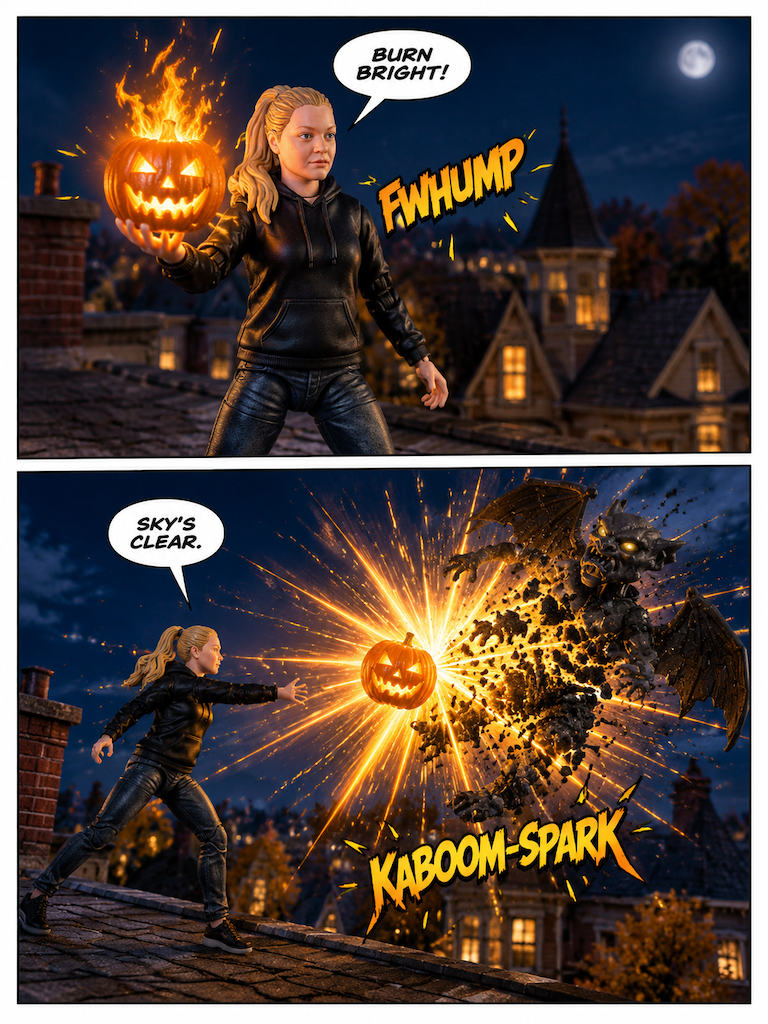 Night Flight of the Flaming Jack-o'-Lanterns (page 3 of 4)
