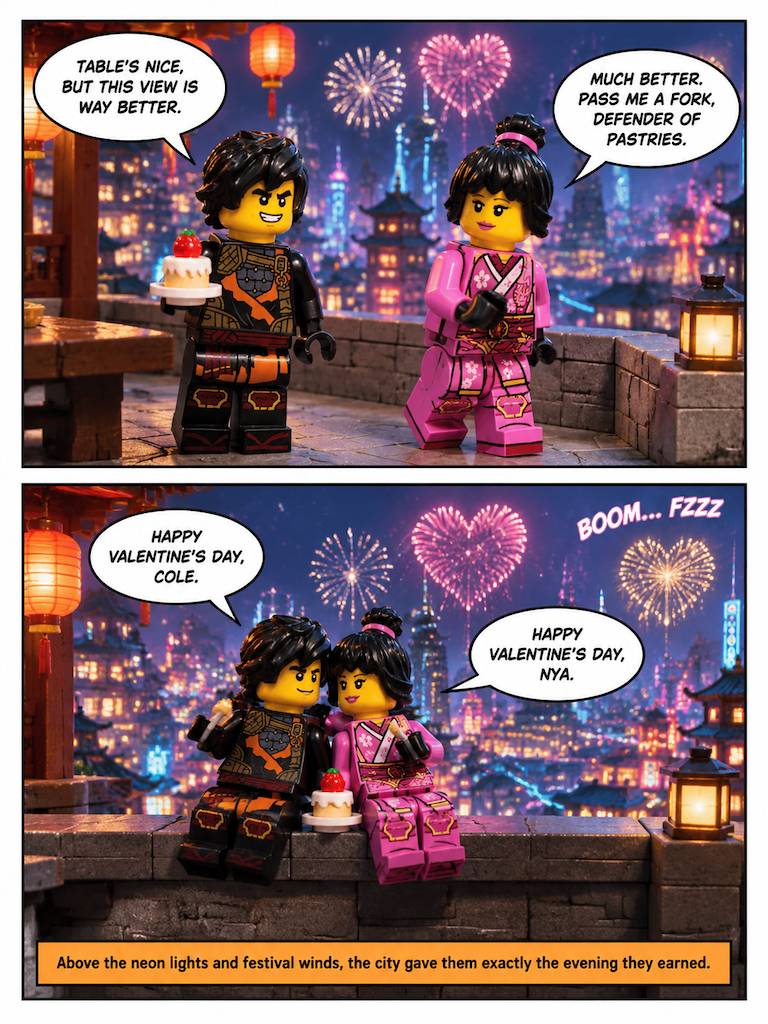 Rooftop Valentine in Ninjago City (page 4 of 4)