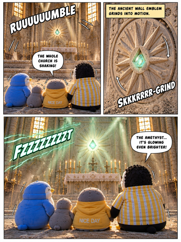 Three Penguin Siblings: The Light from the Altar (page 1 of 4)