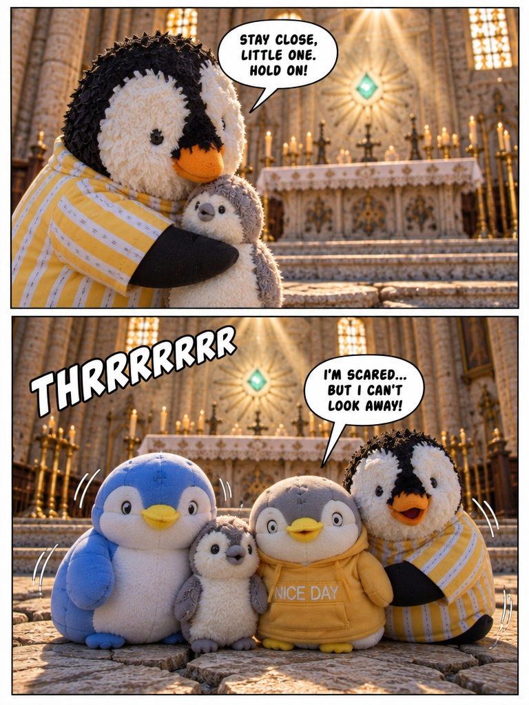 Three Penguin Siblings: The Light from the Altar (page 2 of 4)