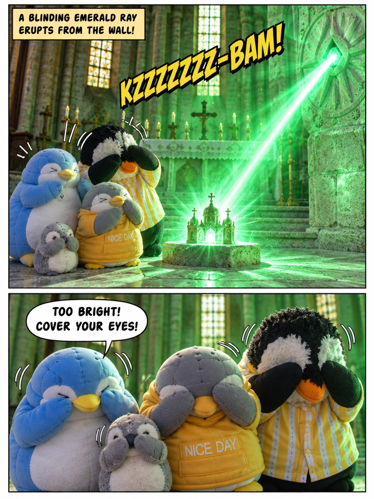Three Penguin Siblings: The Light from the Altar (page 3 of 4)