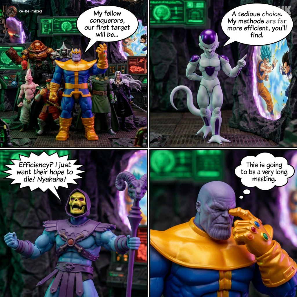 Multidimensional Supervillian crossover evil allegiance