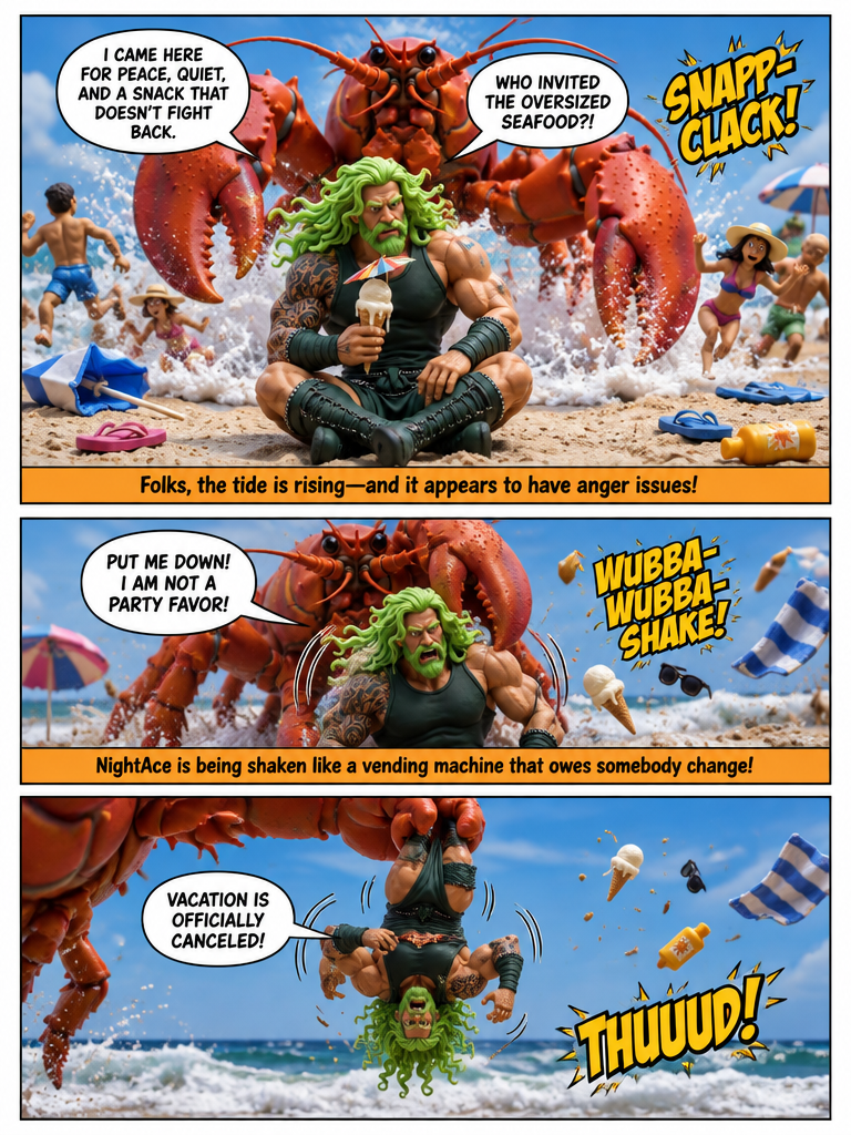 NightAce vs. the Monster Lobster — The Beach Battle! (page 2 of 8)
