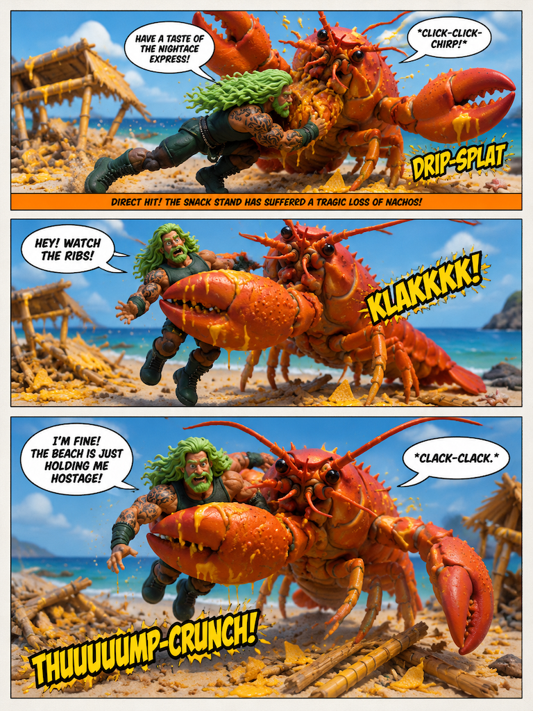 NightAce vs. the Monster Lobster — The Beach Battle! (page 4 of 8)