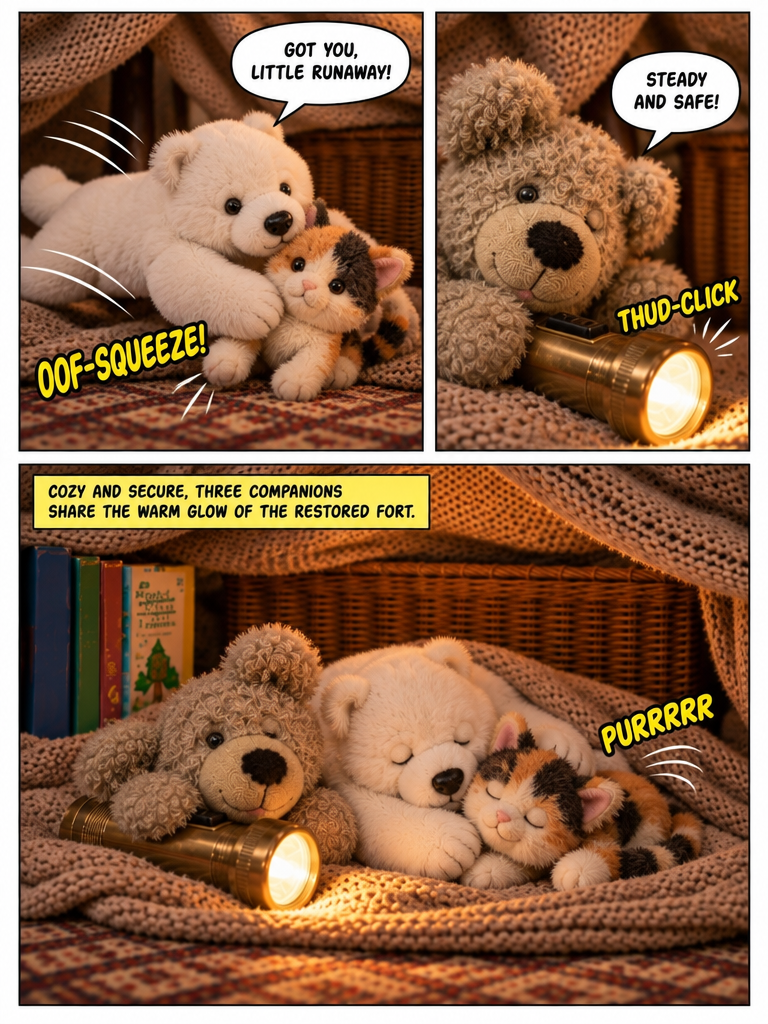 A Calico Guest in the Blanket Fort (page 4 of 4)