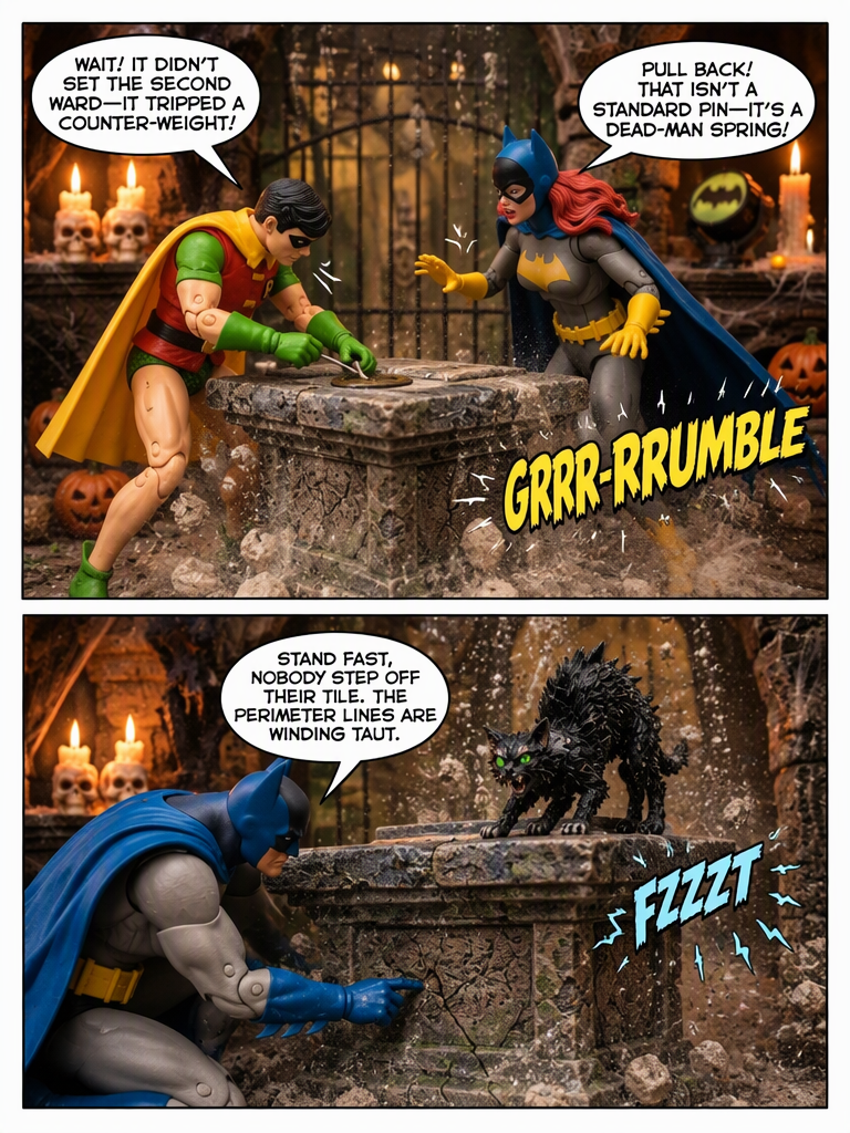 🦇 BatFamily  Secrets Beneath the Courtyard 💬 Comic Story part 5 (page 4 of 8)