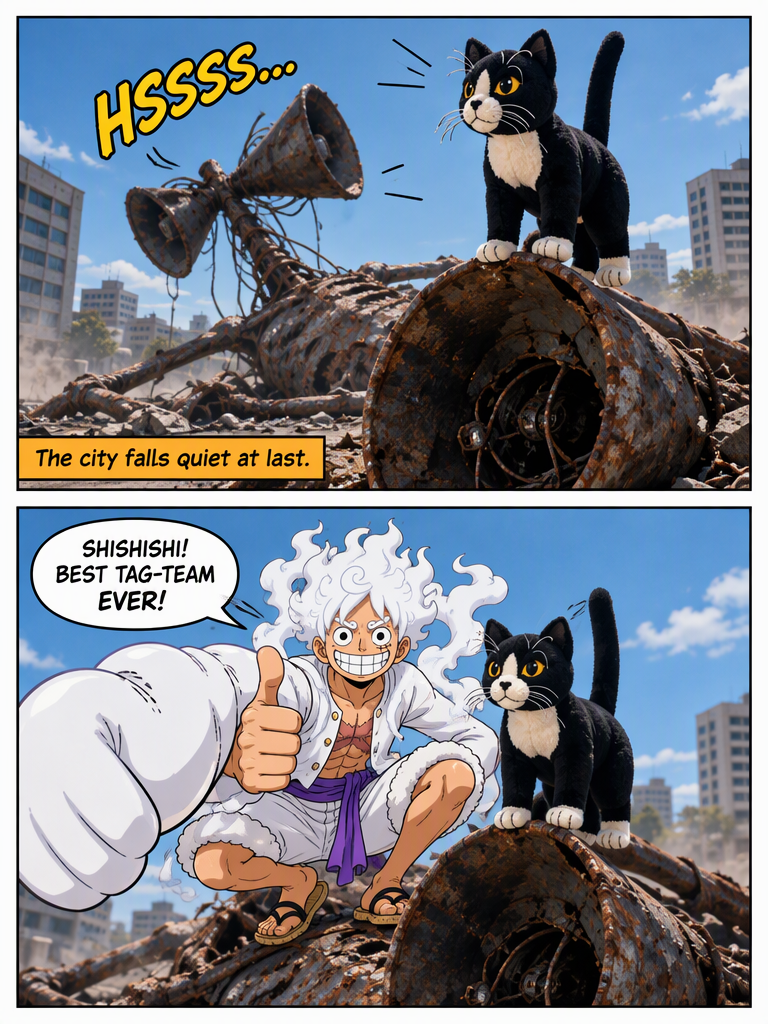 KITTY AND LUFFY VS SIREN HEAD (page 4 of 4)
