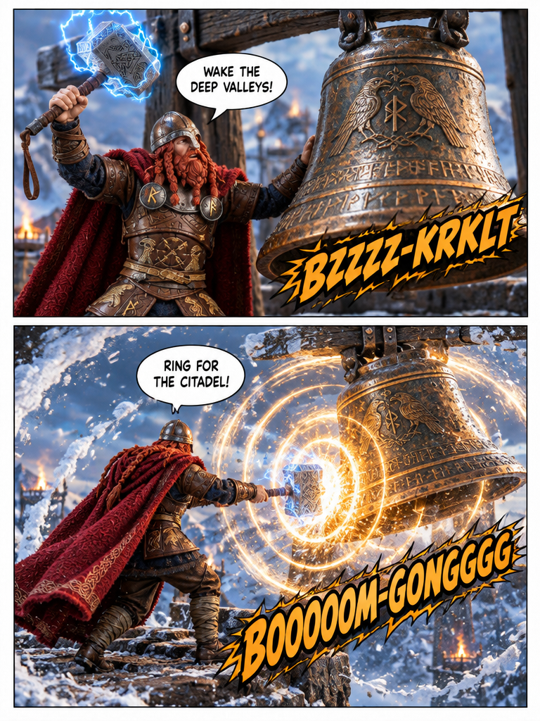 🔨 Viking Thor ⚡️ Chimes of the High Crag 💬 Comic Story part 5 (page 3 of 4)