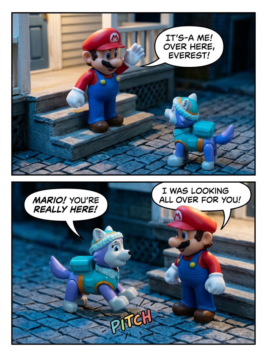 Moonlight Meeting on Cobblestone Street (page 2 of 4)