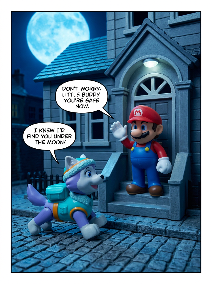 Moonlight Meeting on Cobblestone Street (page 3 of 4)