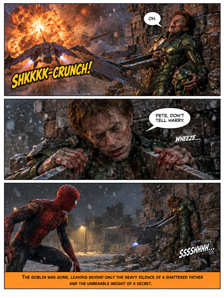Spiderman Vs Green Goblin. Green Goblin's demise. (page 4 of 4)