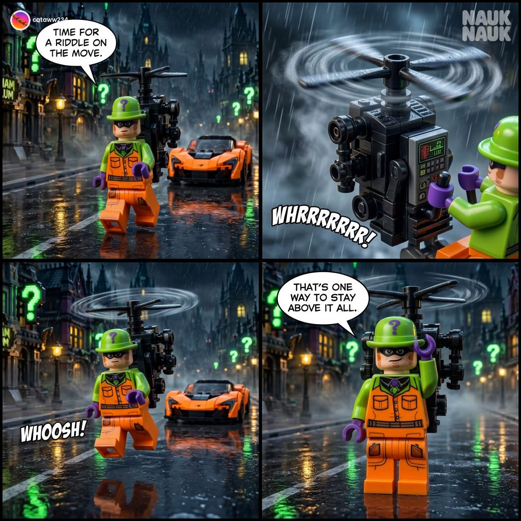 Riddler's rainy night out β¨π¬