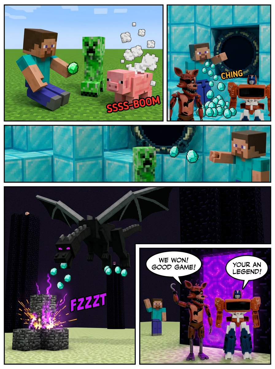 Minecraft comic collab (page 2 of 2)