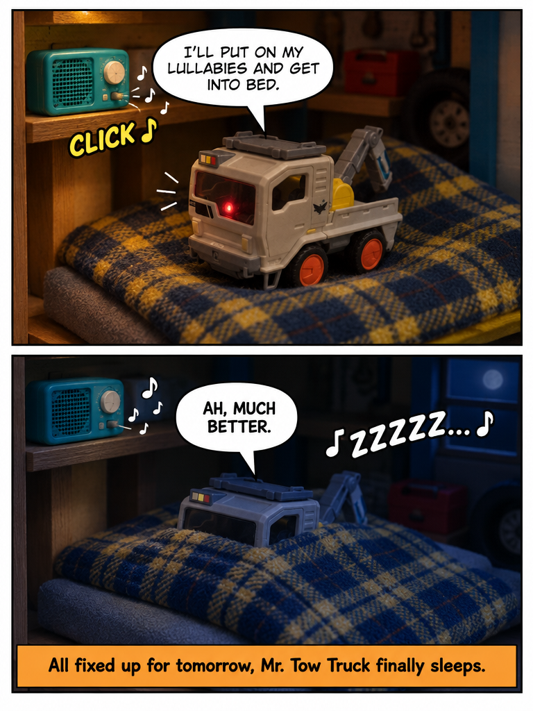 Mr. Tow Truck's Midnight Rest (page 4 of 4)