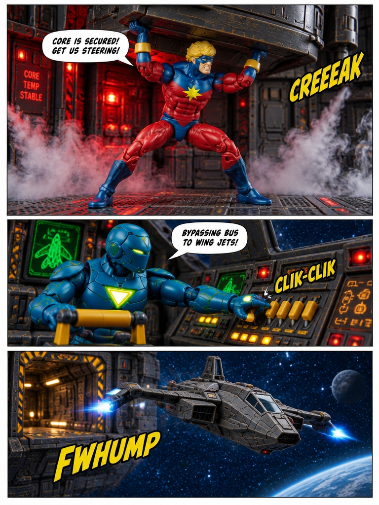 Captain Marvel  - Descent Across the Crystal Canyon - Comic story part 16 (page 2 of 4)