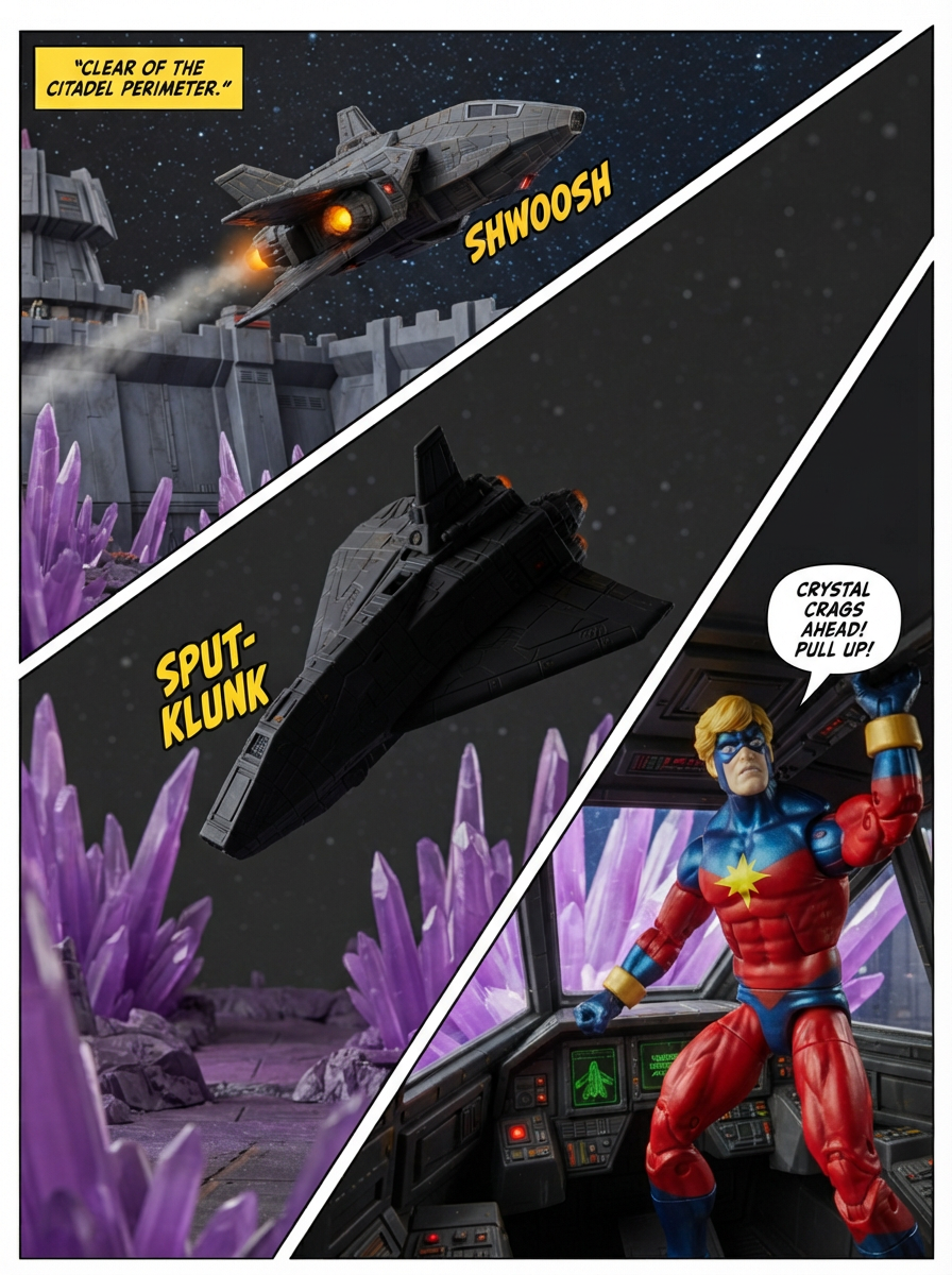 Captain Marvel  - Descent Across the Crystal Canyon - Comic story part 16 (page 3 of 4)