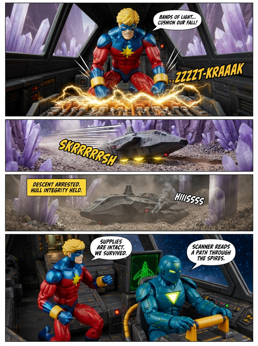 Captain Marvel  - Descent Across the Crystal Canyon - Comic story part 16 (page 4 of 4)