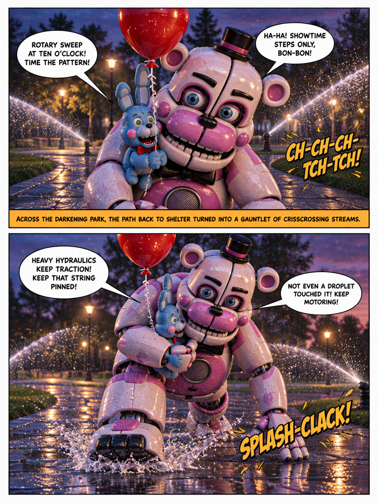 Sprinkler Dash at Dusk (page 2 of 4)