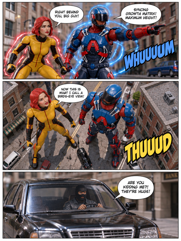 the atom and Giganta in Eyes Peeled on Patrol (page 2 of 4)