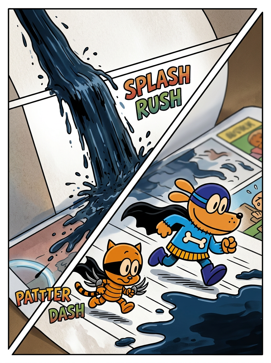 Ink Spill on the Warped Page (page 2 of 4)