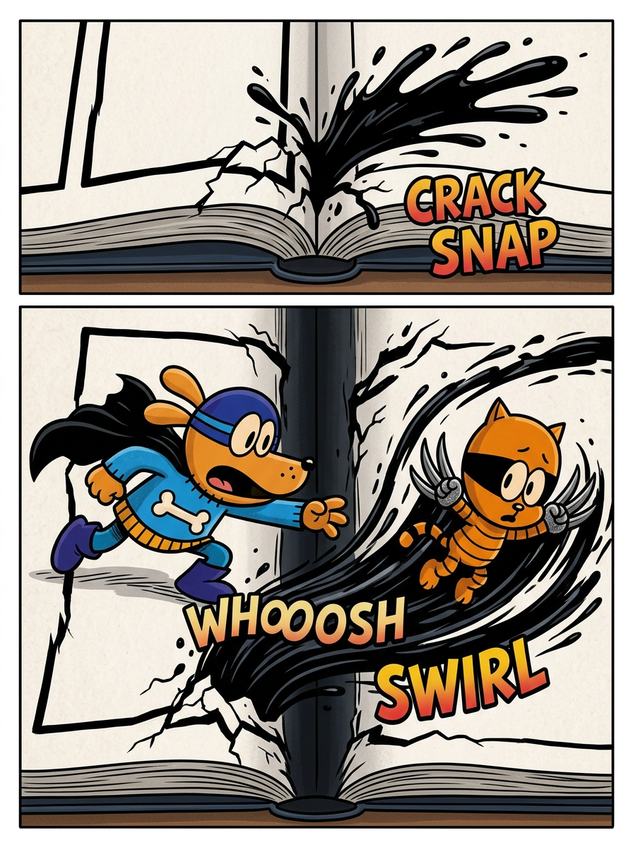 Ink Spill on the Warped Page (page 3 of 4)