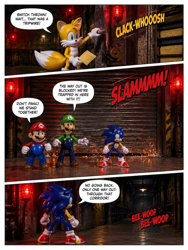 The Mario and Sonic gang at Playtime Co. (page 5 of 8)