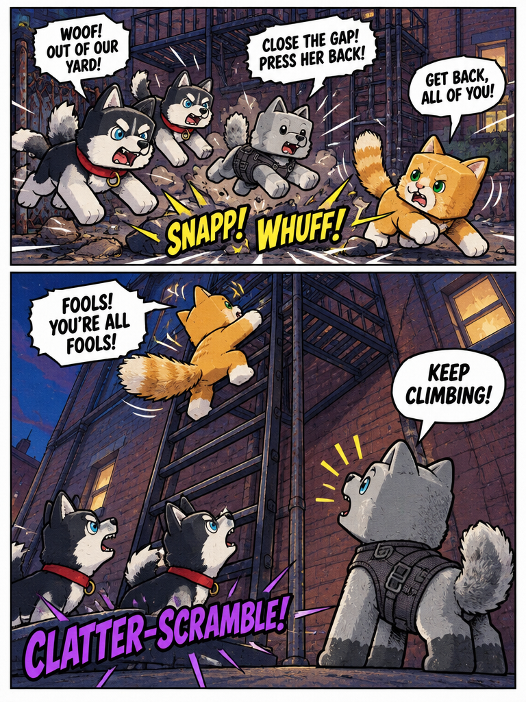 Alleyway Clash: Mini Wolf and the Prowling Pack (page 3 of 4)