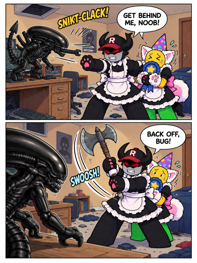 Alien Intruder in Maid Cosplay (page 2 of 4)
