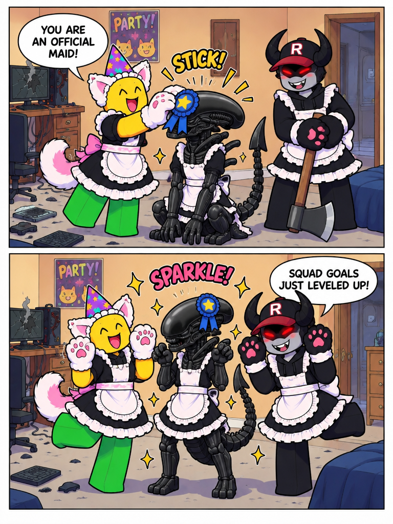 Alien Intruder in Maid Cosplay (page 4 of 4)