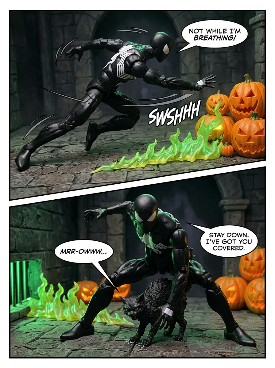 Spider-Man: The Symbiote Halloween - The Witch-Fire Seal π¬ Comic Story part 2 (page 3 of 8)