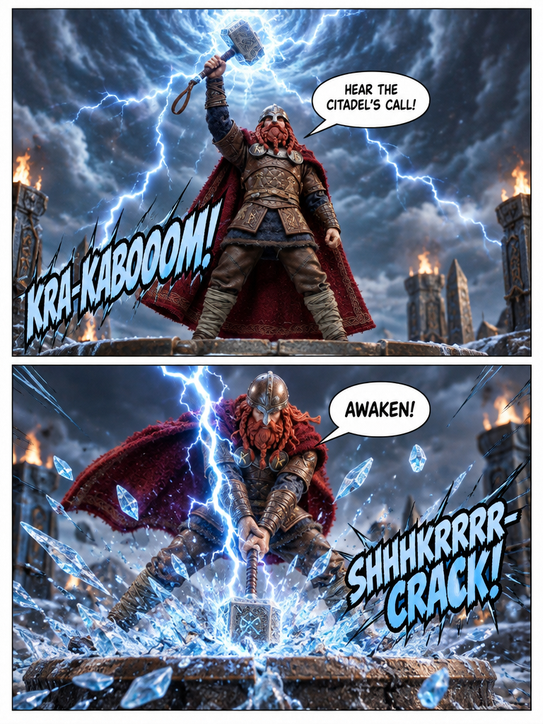 🔨 Viking Thor ⚡️ The Tempest Beacon 💬 Comic Story part 4 (page 3 of 4)
