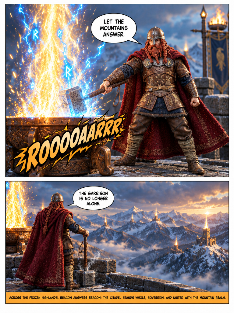 🔨 Viking Thor ⚡️ The Tempest Beacon 💬 Comic Story part 4 (page 4 of 4)