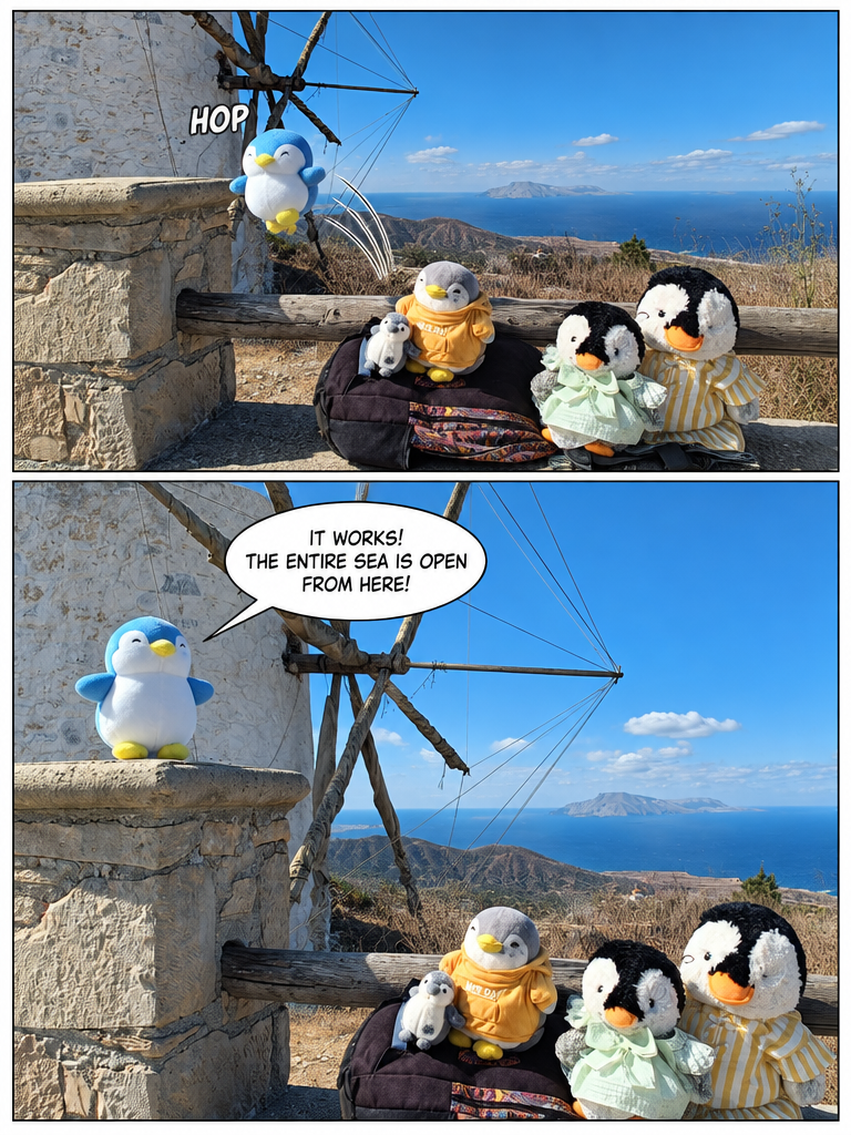 Three Penguin Siblings: The Windmill Perch (page 2 of 4)