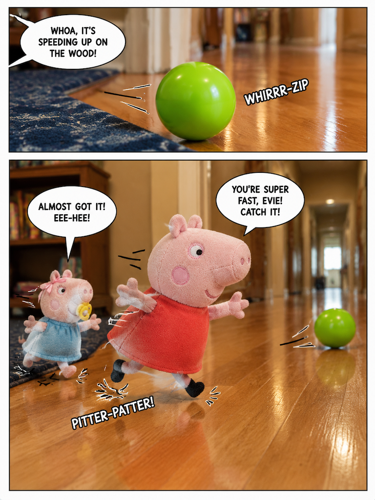 Baby Evie's Great Ball Chase (page 2 of 4)