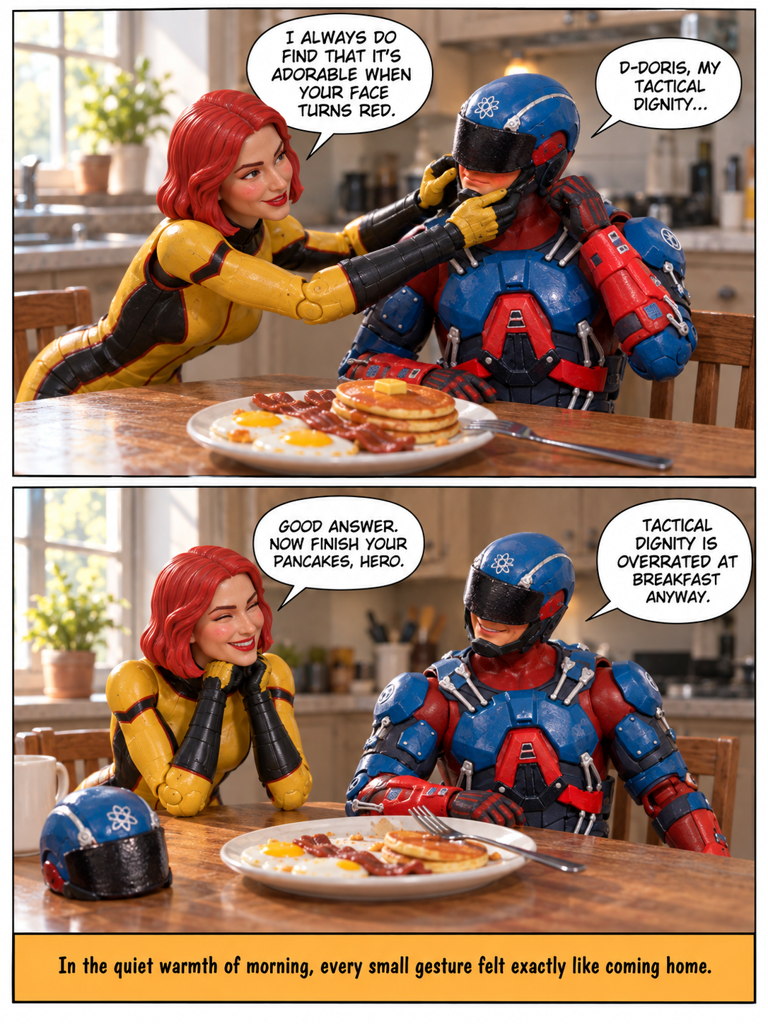 the atom and Giganta in Breakfast Sweetness (page 4 of 4)